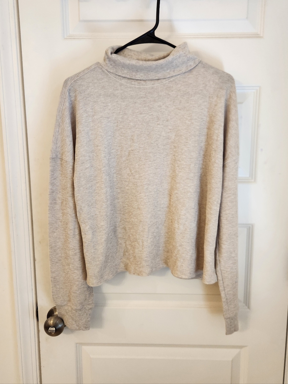 Womens Calvin Klein Performance Stretch Beige Tan Turtleneck Size XL #1261